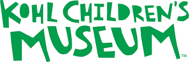 Logo of Kohl Children's Museum in bold green letters.