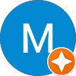 Profile image of a person with the initial 'M' in a blue circular background, accompanied by a location marker icon.
